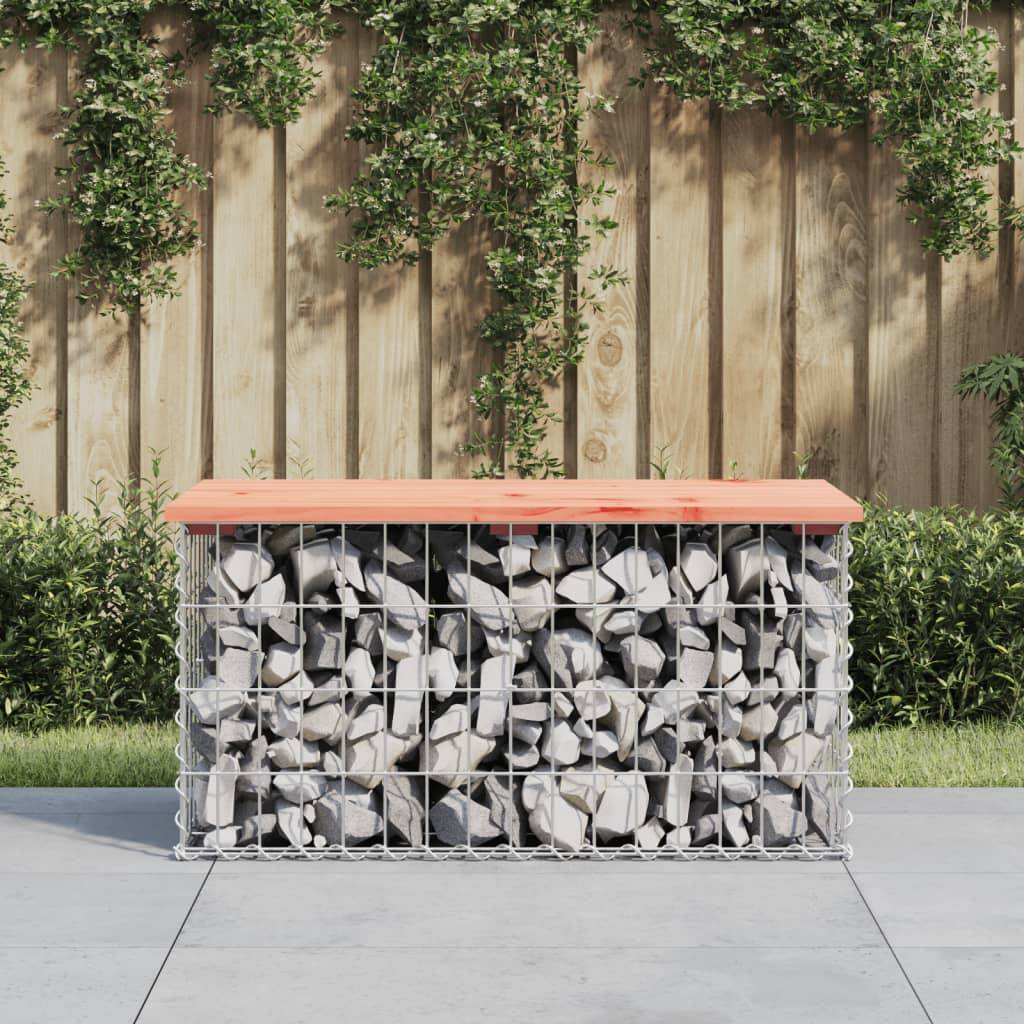 Maison Chic - Banc de jardin - Banc d'extérieur - Banquette design gabion 83x44x42 cm bois massif de douglas - Imagen 2