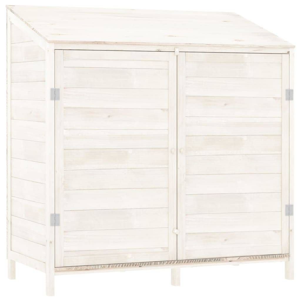 Abri de jardin 0.53m² - Cabane de jardin - Remise de jardin Blanc 102x52x112 cm Bois de sapin solide MAISON CHIC - Image 1