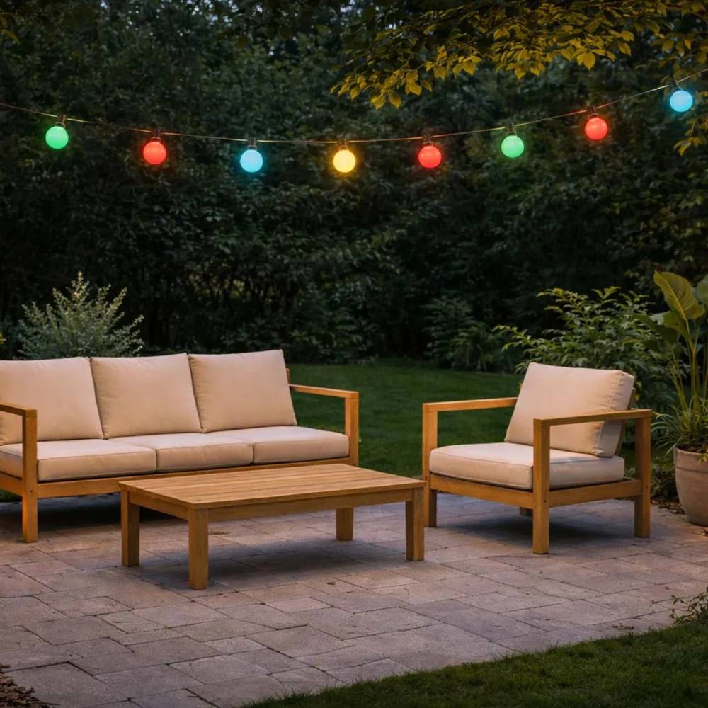 Autre - Guirlande lumineuse 20 boules couleur - 14,5 m - Image 1