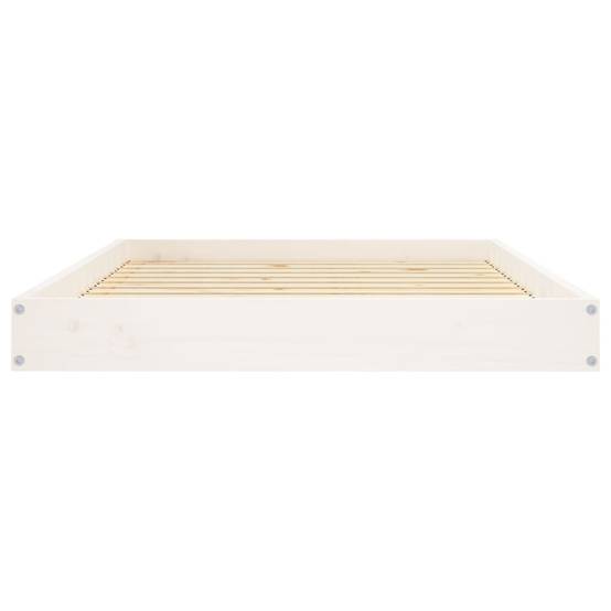 Lit pour chien bois de pin blanc 101.5 x 74 x 9 cm - PANGIVO - Image 4