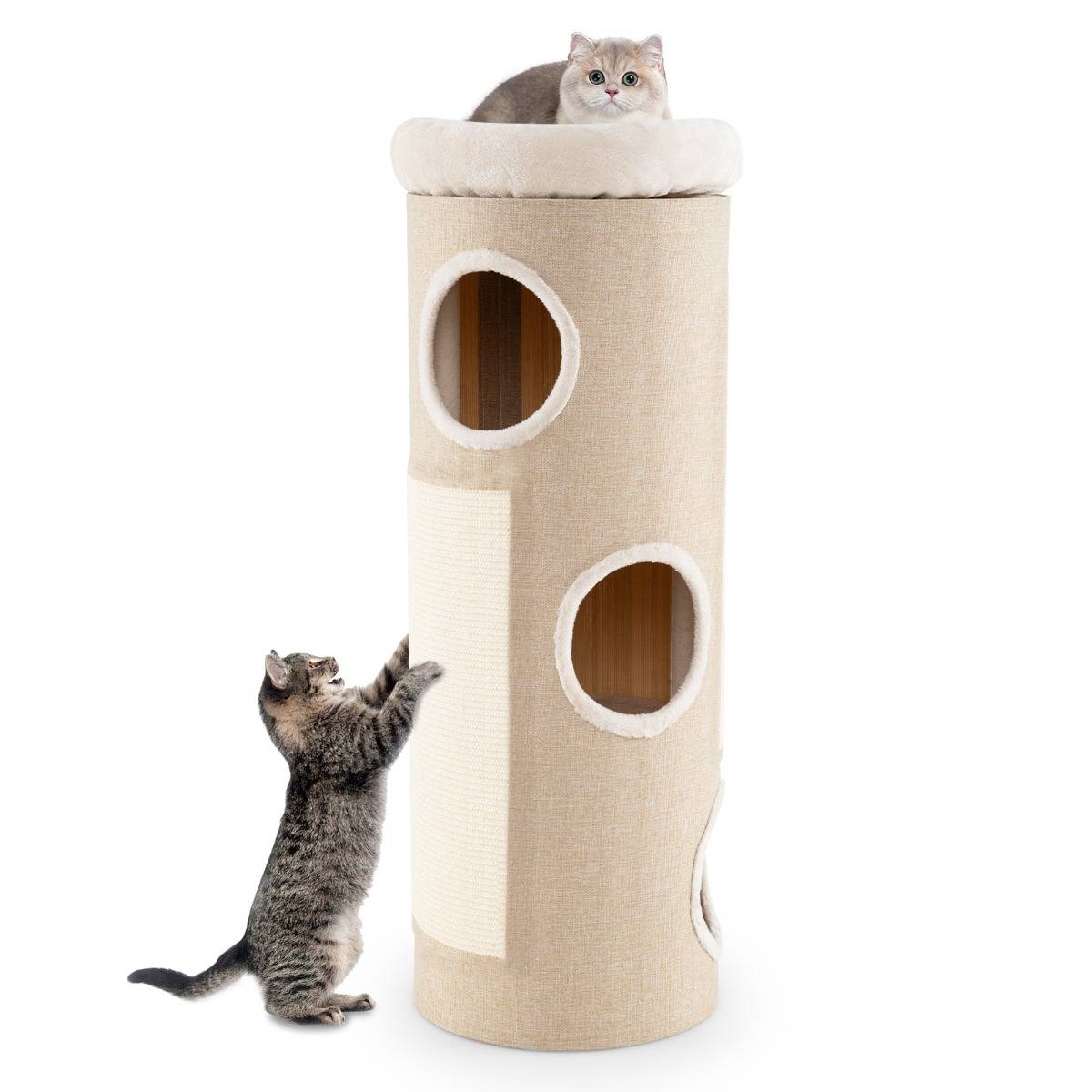 Maison Chic - Arbre à Chat à 4 Niveaux Niche Surélevée avec Lit Amovible Tour dIntérieur pour Chat - Image 1