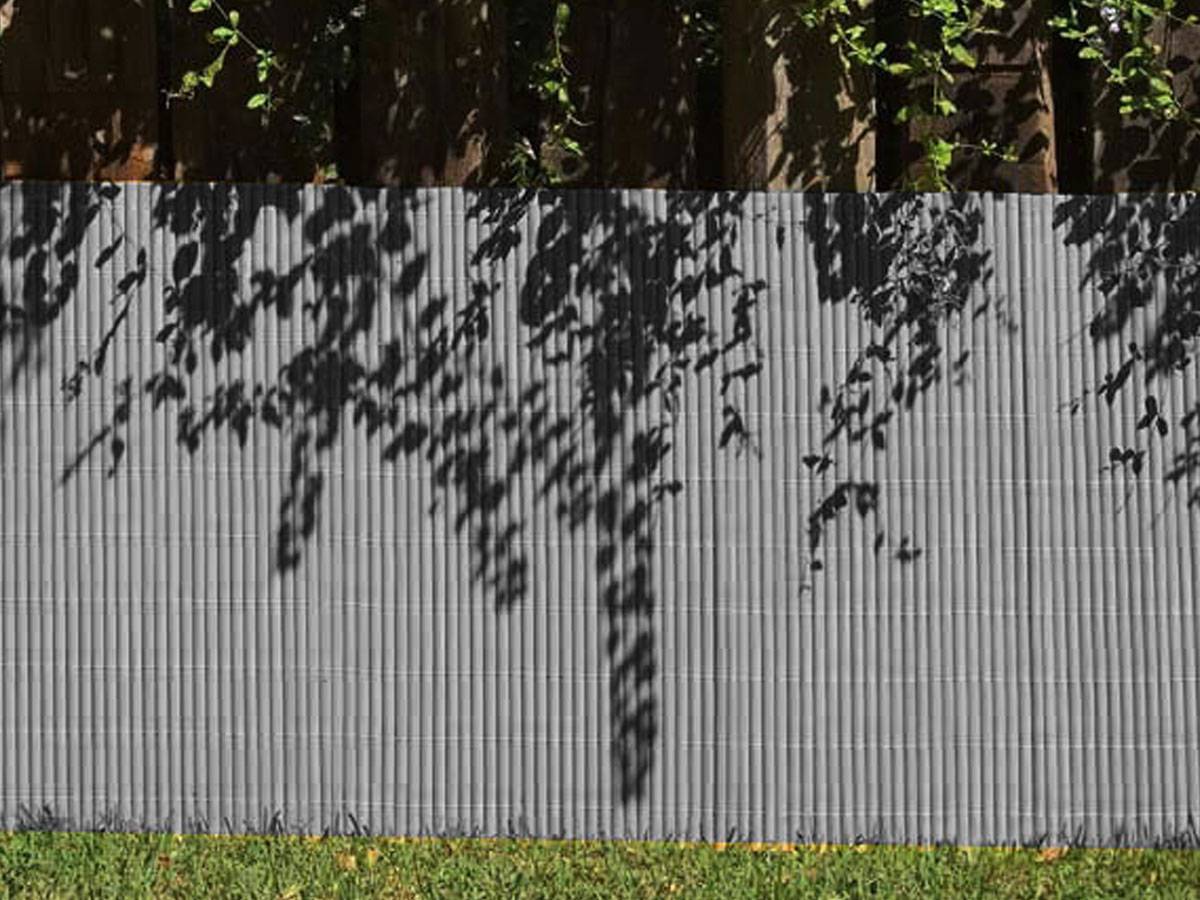 Jardideco - Canisse PVC double face Gris 6 m - 2 rouleaux de 3 x 1 m - Jardideco - Imagen 2