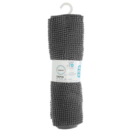 Tapis de Salle de Bain "Chenille" 50x80cm Gris - Image 4