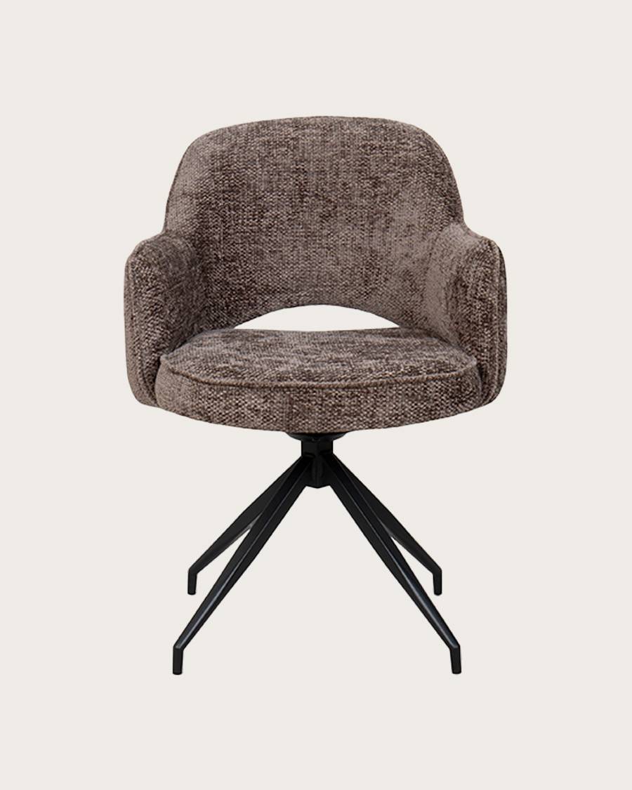 Elba - Lot de 2 chaises en tissu et pieds métal - UNIQKA - Imagen 1