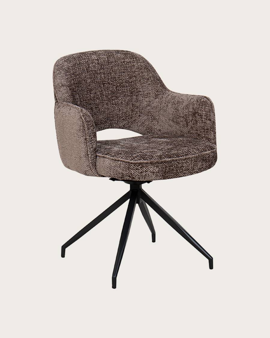 Elba - Lot de 2 chaises en tissu et pieds métal - UNIQKA - Imagen 3