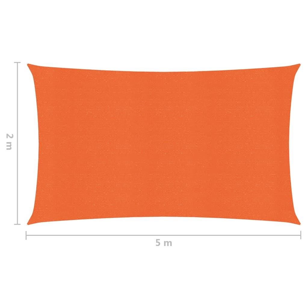 Helloshop26 - Voile toile d'ombrage parasol 160 g/m² PEHD 2 x 5 m orange - Imagen 6