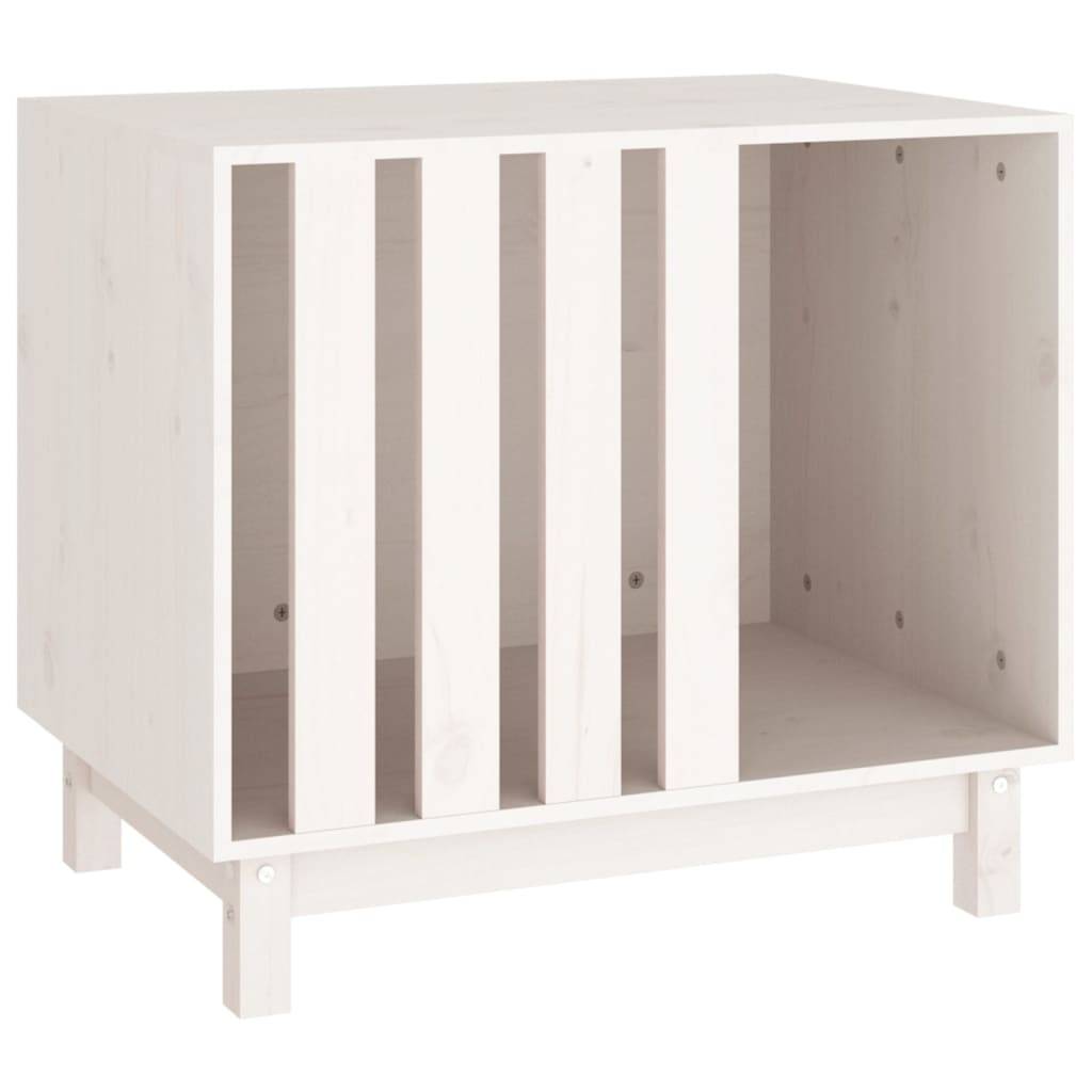 Vidaxl - Niche pour chien Blanc 70x50x62 cm Bois de pin massif vidaXL 822482 - Imagen 2