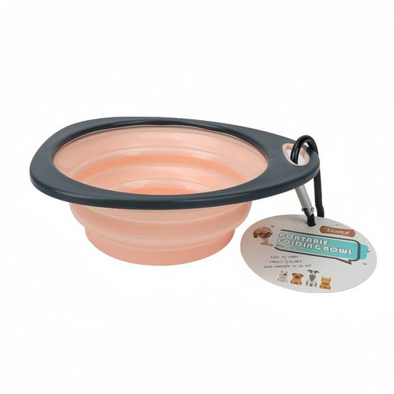 IntiMeg - Gamelle pliable rose pour chien - IntiMeg - Image 1