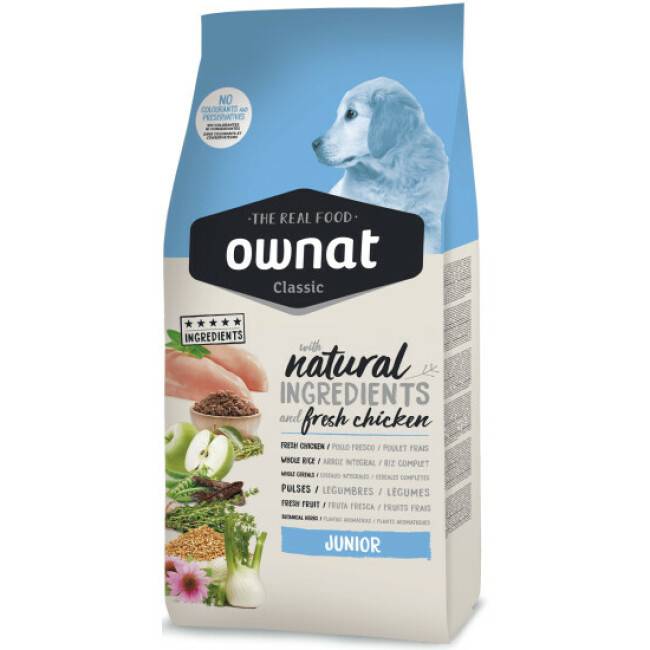 Croquettes Ownat Classic Junior pour chiot - 4 kg