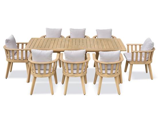 Ensemble repas de jardin LISO 8 places - ACACIA - REMARQUABLE - Image 1