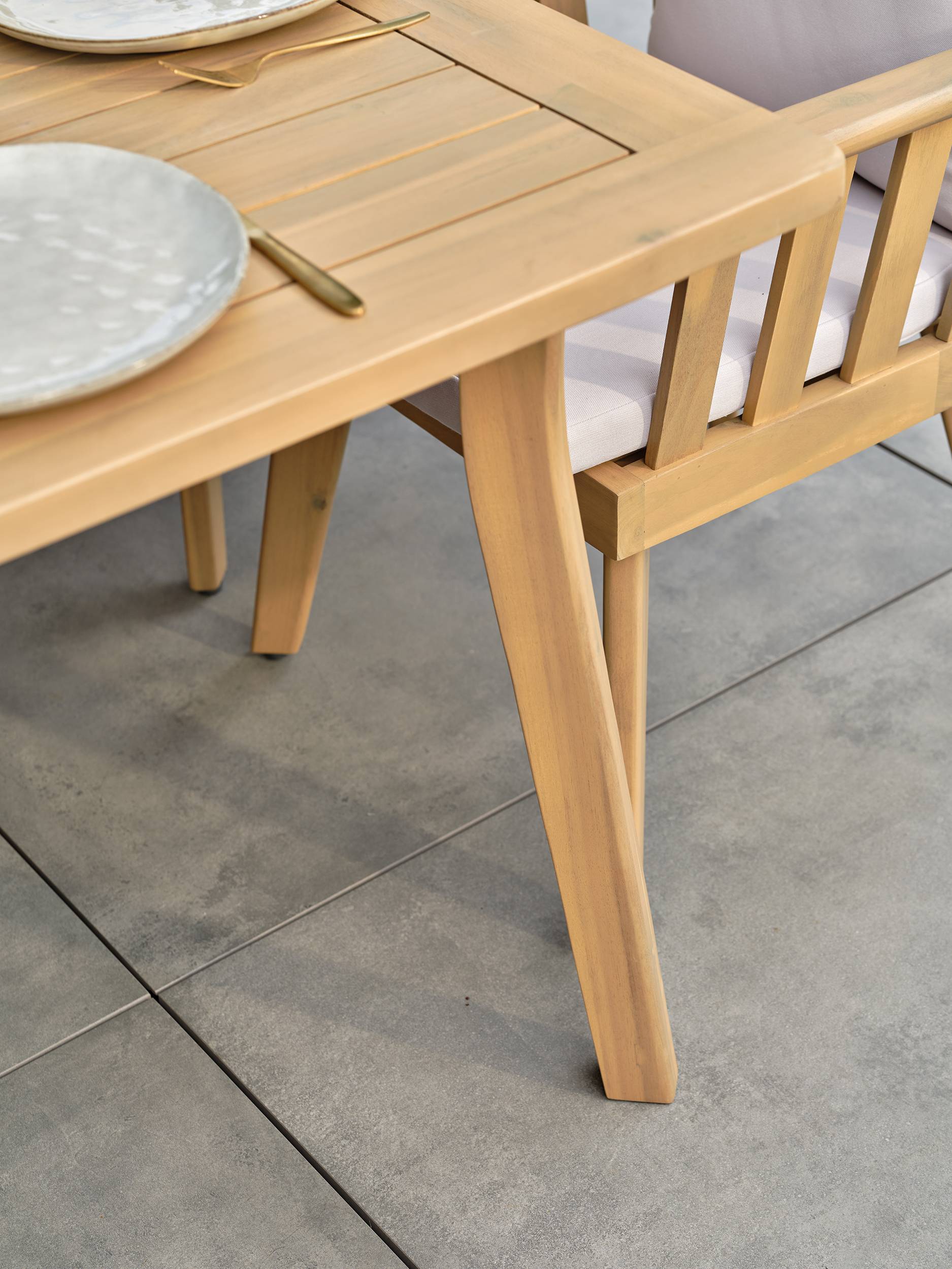 Ensemble repas de jardin LISO 8 places - ACACIA - REMARQUABLE - Image 5