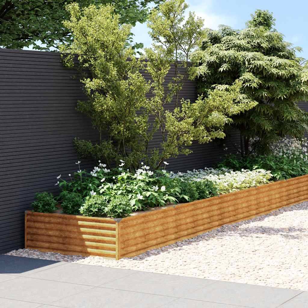 ComfortXL - Carré potager rectangulaire Acier Corten jardin Rouillé 770x100x36 cm – ComfortXL Outdoor Living - Image 1