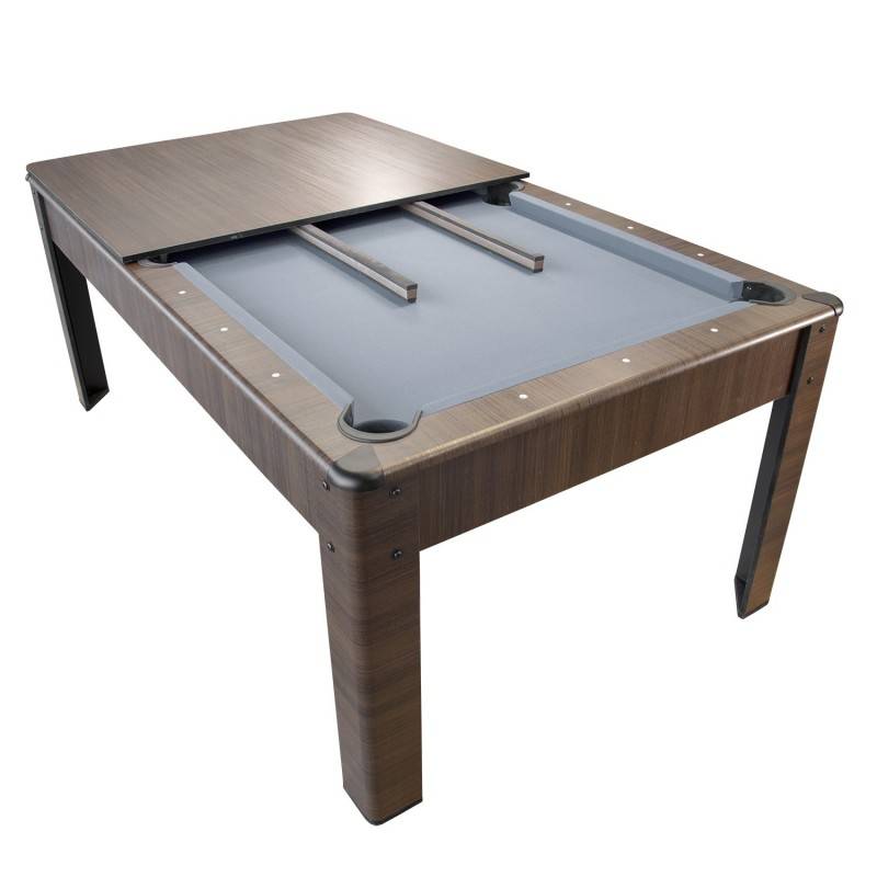 Billard Américain AMBIANCE 7Ft - 226,5 x 126,5 x 80 cm avec accessoires et plateau dînatoire - Couleur Chêne PLAY4FUN - Image 6