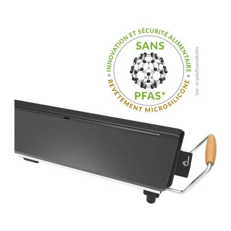 Plancha - Little Balance - 8741 - Wood 70 - Poignées Bois - 1800 W - 70 Cm - Imagen 2