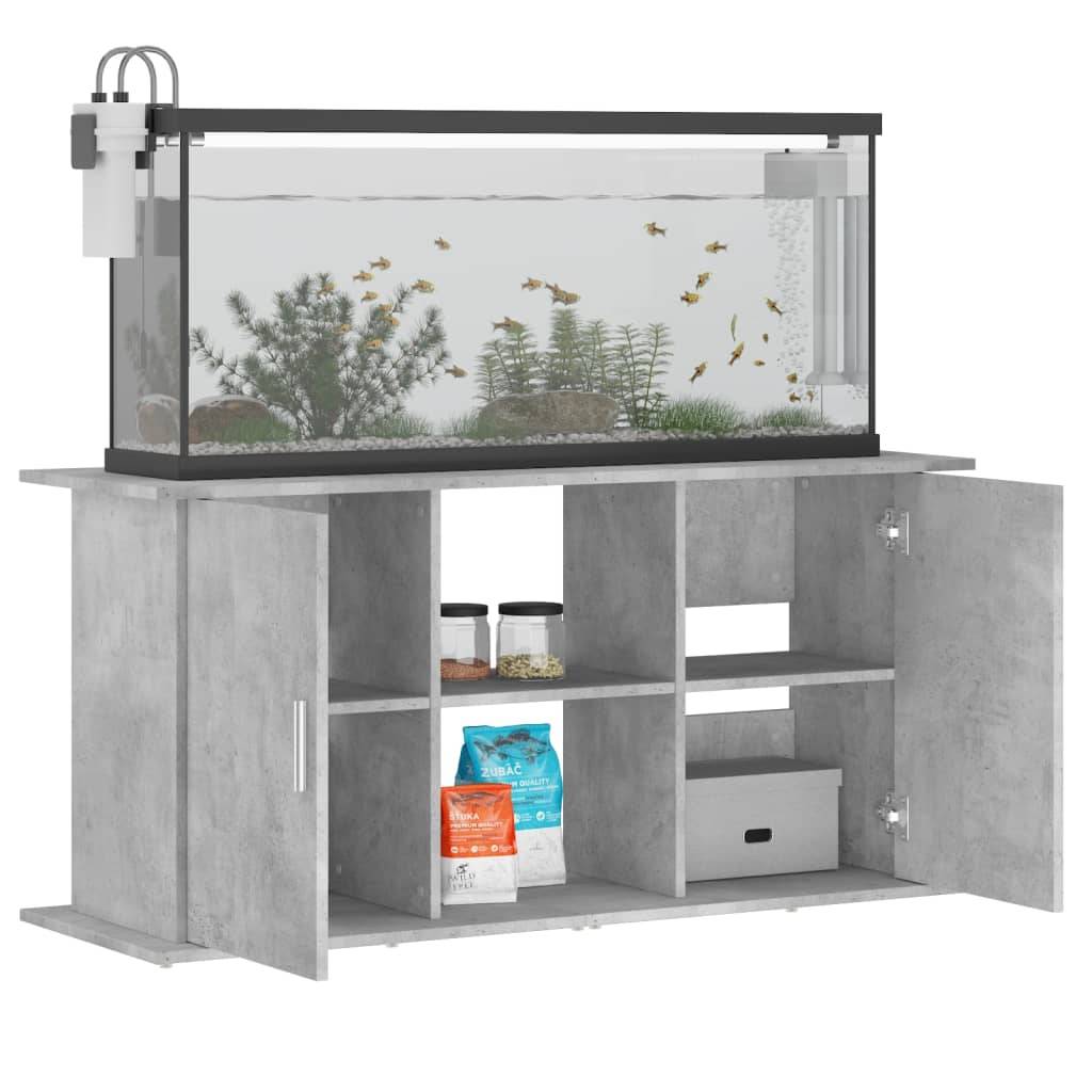 Grand Support Aquarium Bois d'ingénierie Style Industriel Gris Béton 121 cm - ComfortXL Outdoor Living - Image 4