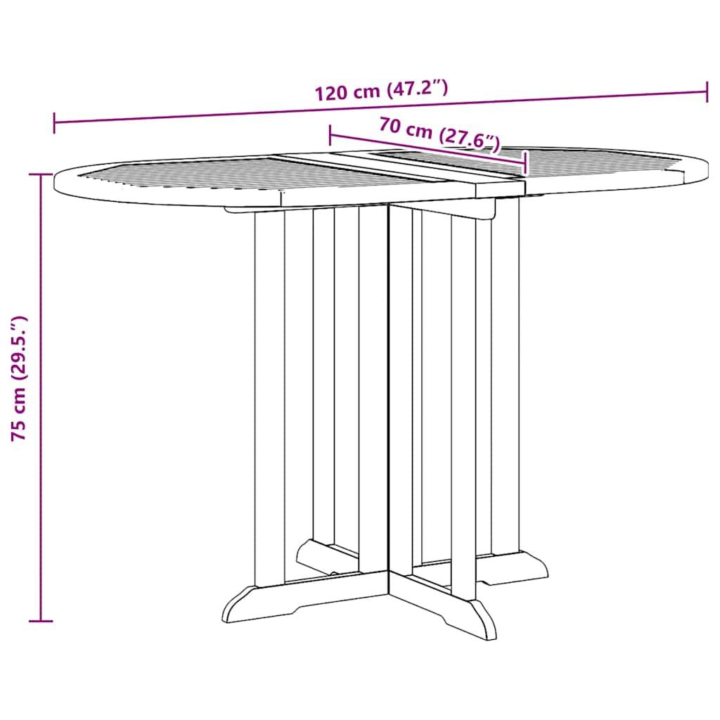PANGIVO - Table pliable jardin bois de teck papillon 120 x 70 x 75 cm - PANGIVO - Image 10