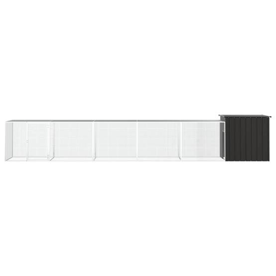 Vidaxl - Poulailler Anthracite 600x91x100 cm Acier galvanisé vidaXL 3106455 - Image 4