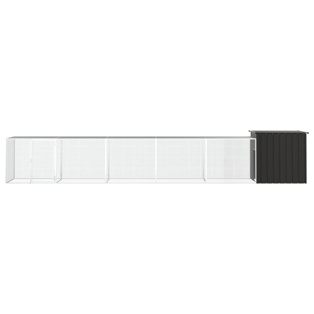 Vidaxl - Poulailler Anthracite 600x91x100 cm Acier galvanisé vidaXL 3106455 - Image 4