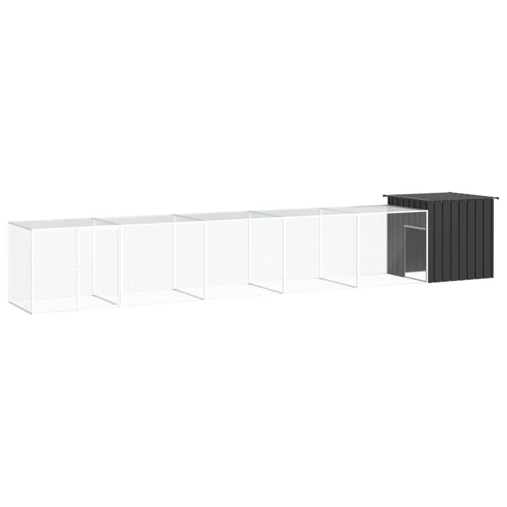 Vidaxl - Poulailler Anthracite 600x91x100 cm Acier galvanisé vidaXL 3106455 - Image 1