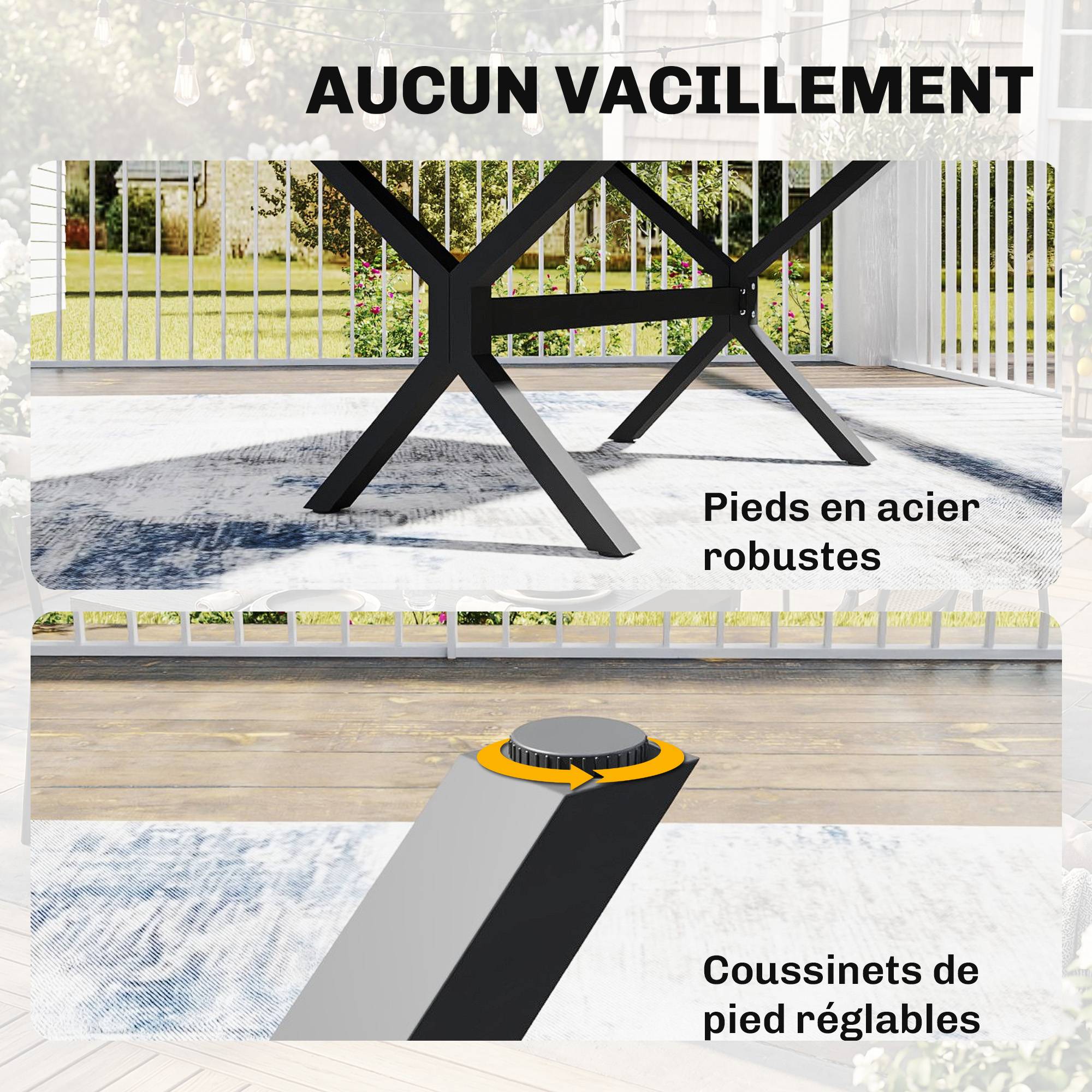 Table de jardin extensible aluminium gris anthracite 214 x 85 x 73 cm - PANGIVO - Image 8