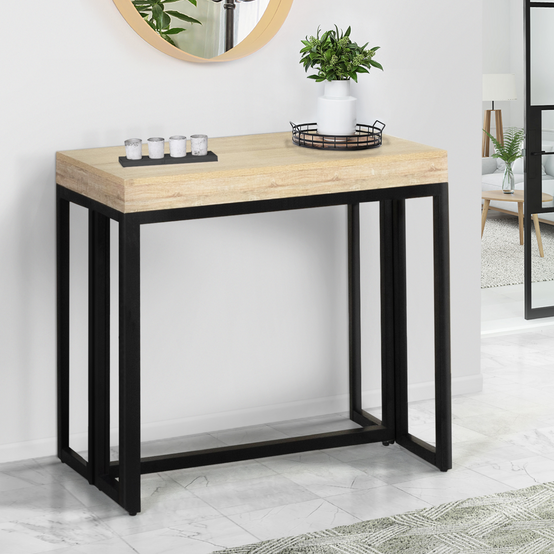 Table console extensible TORONTO 14 personnes 300 cm design industriel - Image 3