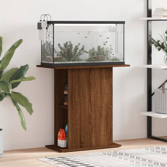 ComfortXL - Support Aquarium Bois Ingénierie avec Étagères de Rangement Chêne Marron - ComfortXL Outdoor Living - Image 1