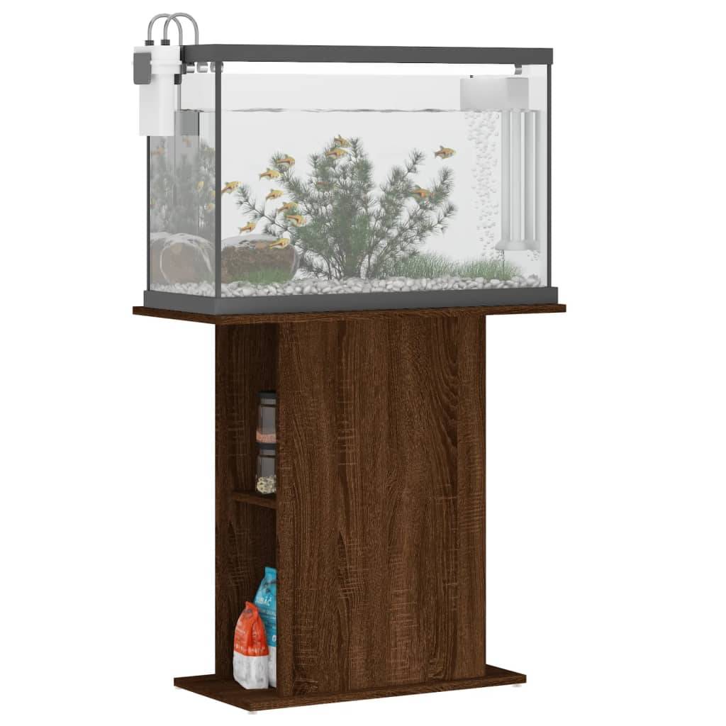 ComfortXL - Support Aquarium Bois Ingénierie avec Étagères de Rangement Chêne Marron - ComfortXL Outdoor Living - Image 3