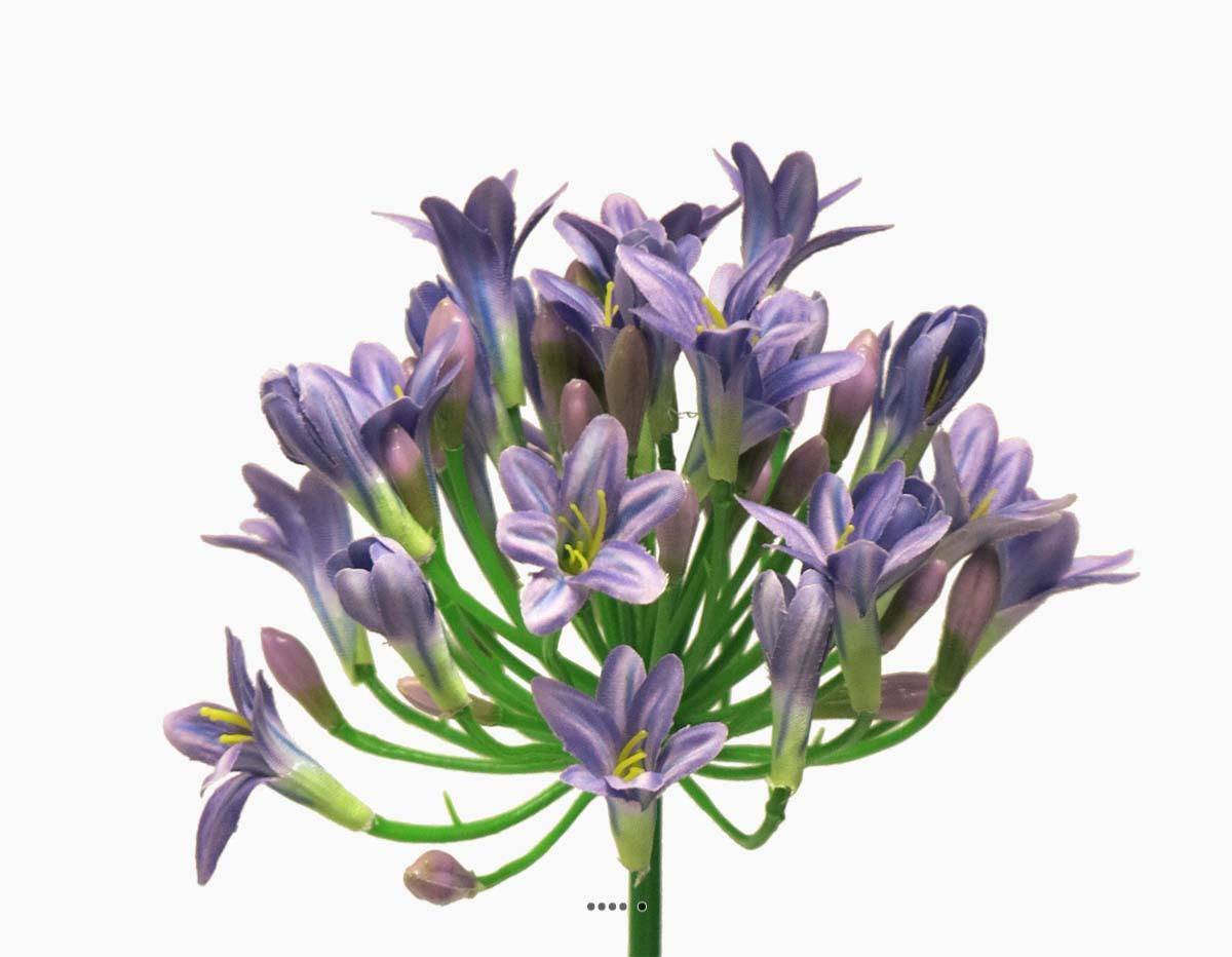 Artificielles - Agapanthe factice en tige H75cm grande tête D 14 cm Mauve violet -BEST - couleur: Mauve violet - Imagen 3