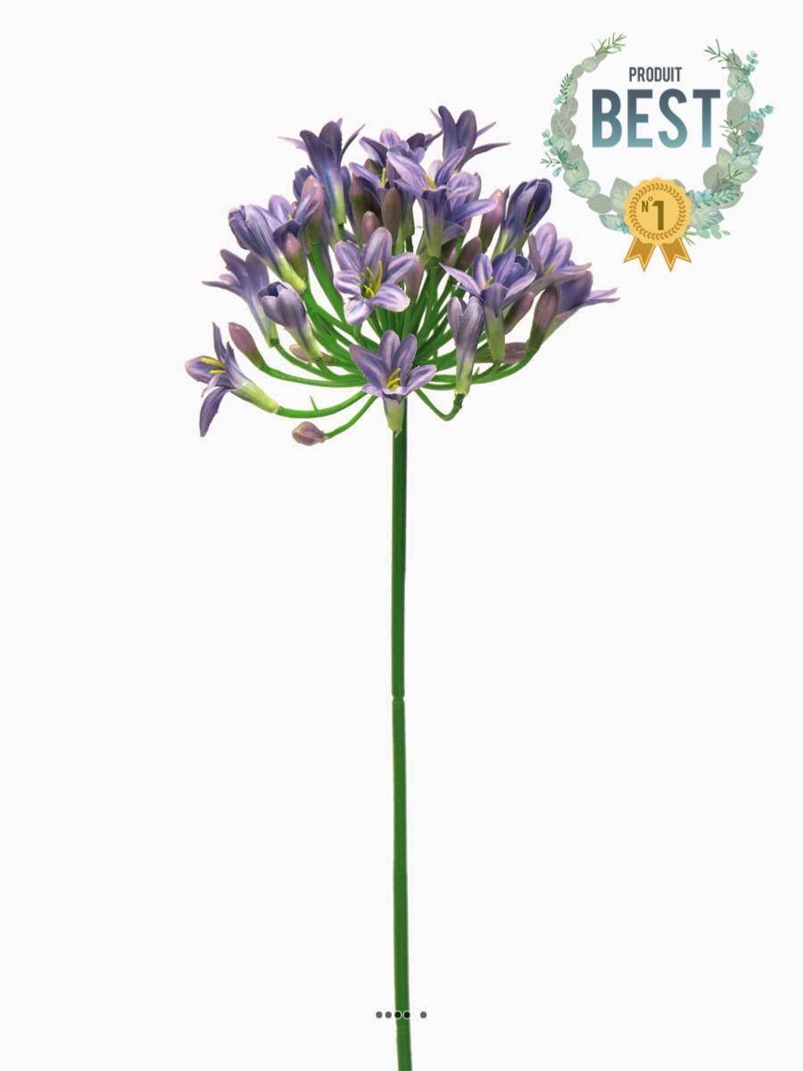 Artificielles - Agapanthe factice en tige H75cm grande tête D 14 cm Mauve violet -BEST - couleur: Mauve violet - Imagen 1