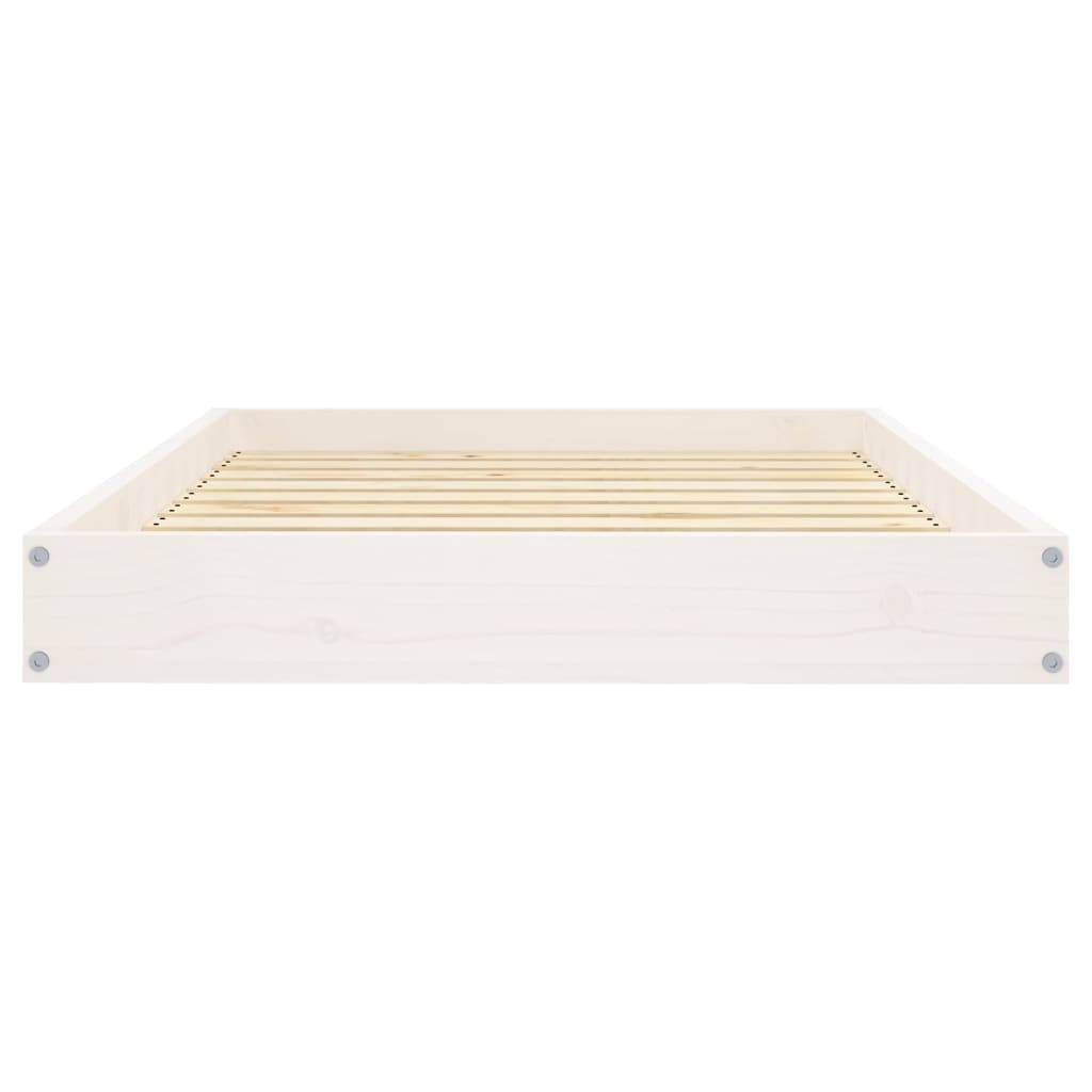 ComfortXL - Grand Lit pour Chien Bois de Pin Massif Cadre de Couchage Design Blanc 91,5x64 cm - ComfortXL Pet Living - Image 4