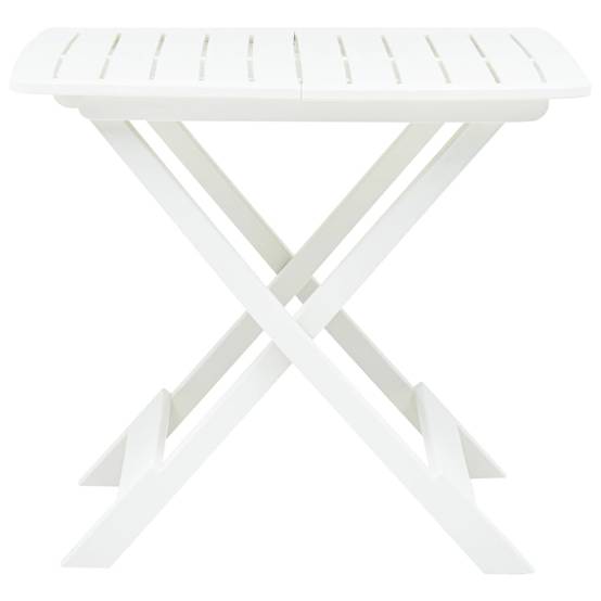 Table pliable de jardin plastique blanc 79 x 72 x 70 cm - PANGIVO - Image 3