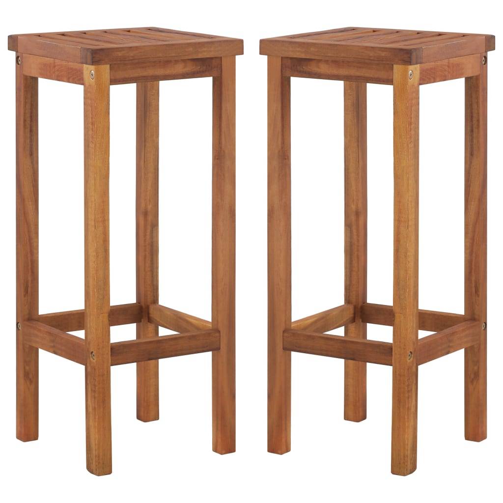 Helloshop26 - Ensemble de bar de jardin 7 pièces bois d'acacia solide - Imagen 5