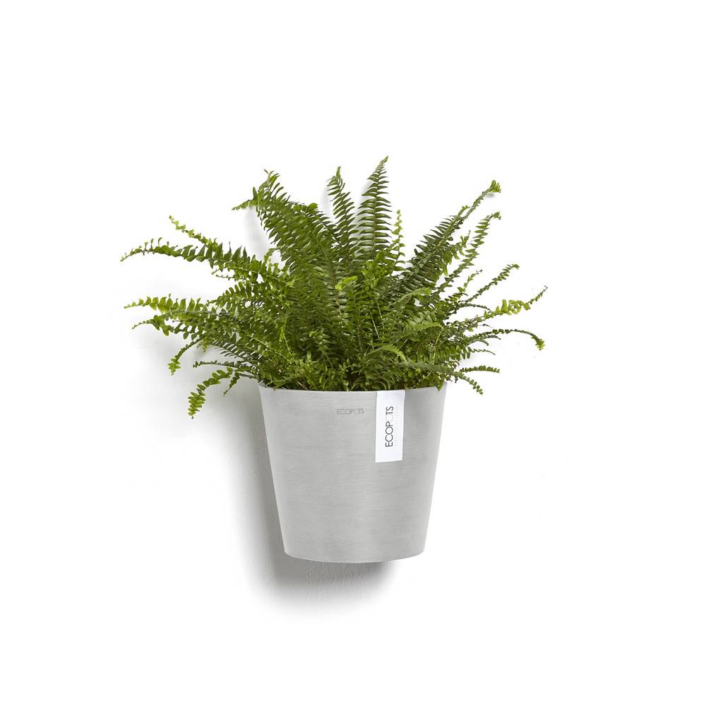 Ecopots - Pot suspension mural Amsterdam Wall Blanc Gris - Ø 20 x H. 17,5 cm - 4 L ECOPOTS - Imagen 2