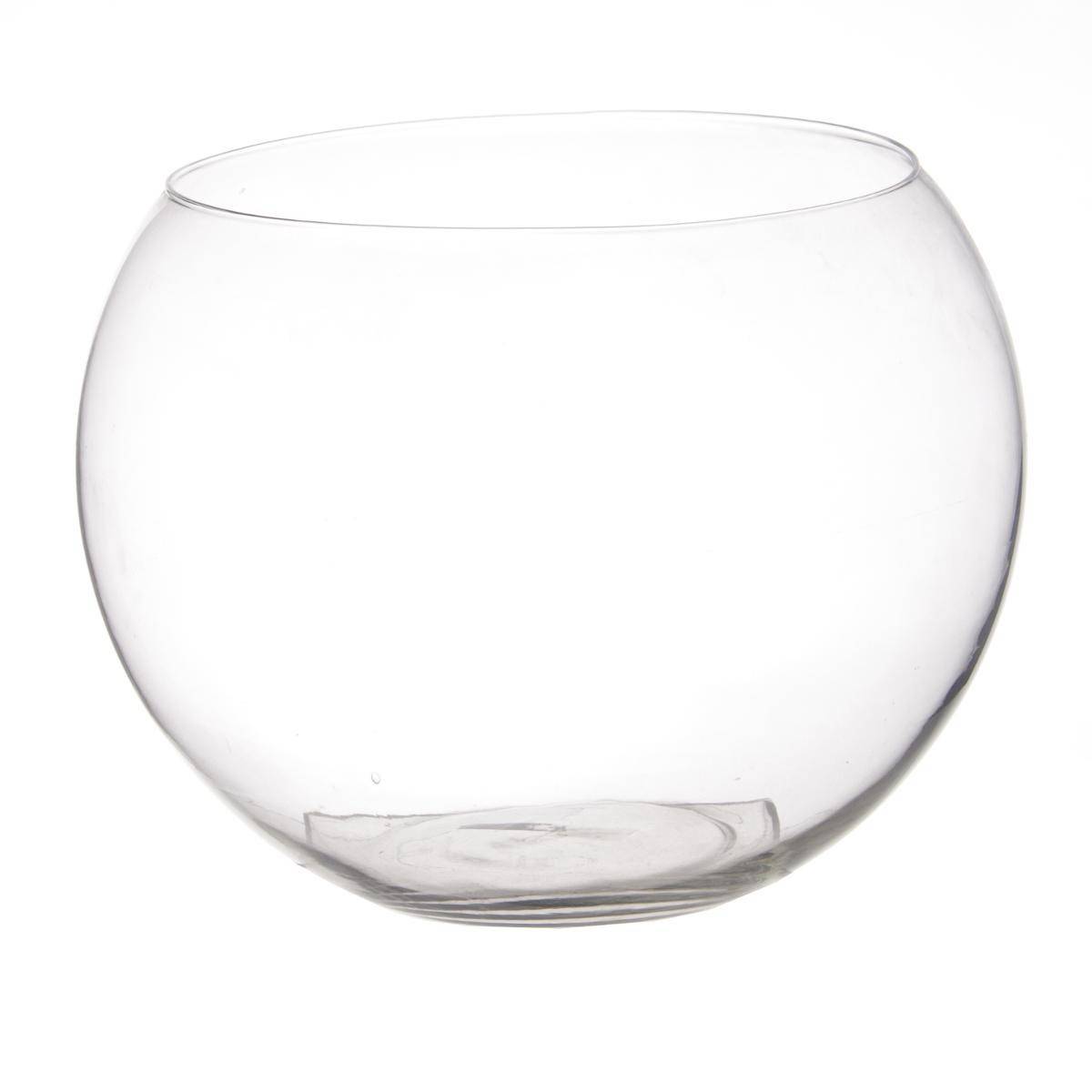 Vase en Verre "Boule" 25cm Transparent - Image 1