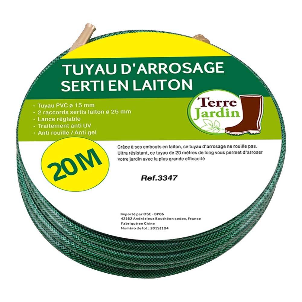 Tuyau d'arrosage 20 m serti en laiton - Image 2