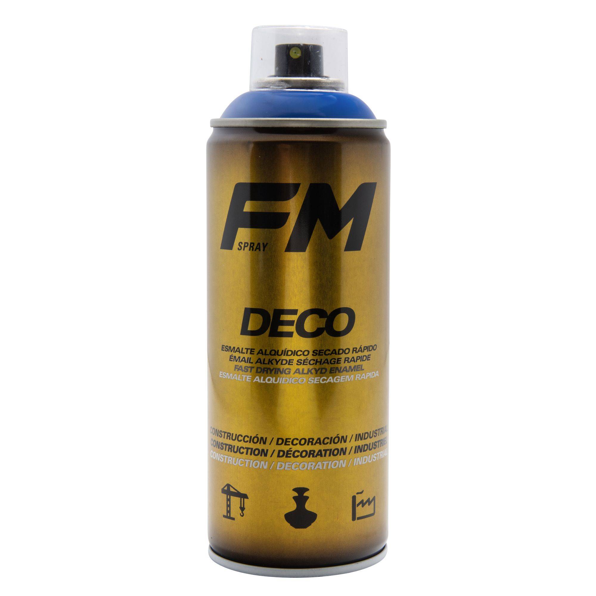 Bombe de peinture bleu 400ml - Bleu sécuri - RAL 5005 - Image 2