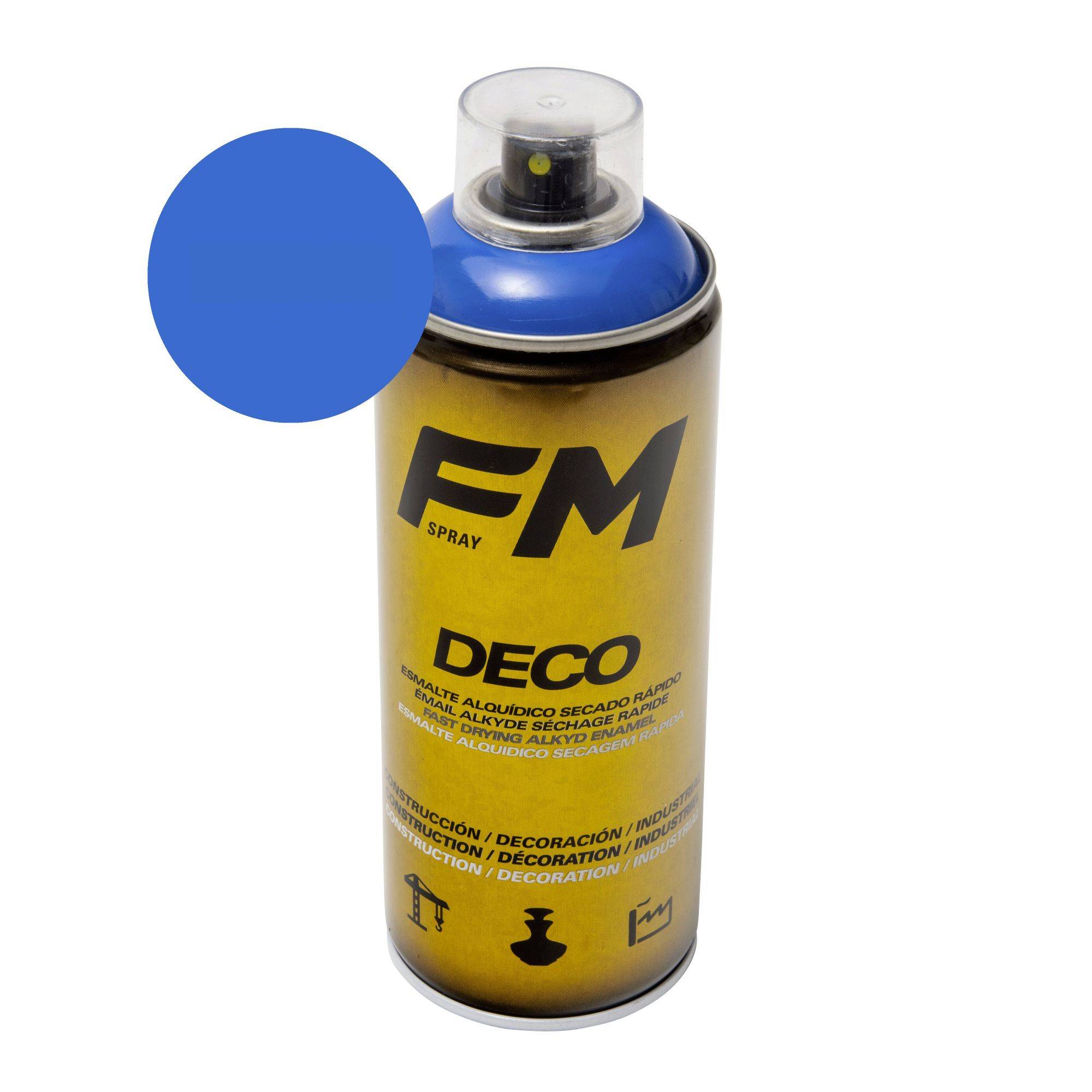 Bombe de peinture bleu 400ml - Bleu sécuri - RAL 5005 - Image 1