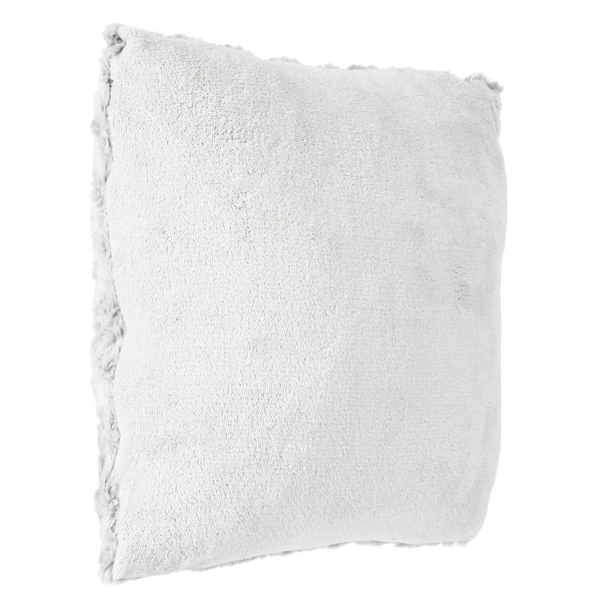 Atmosphera - Coussin fourrure bouclé gris 45x45cm - Atmosphera Créateur d'intérieur - Imagen 2