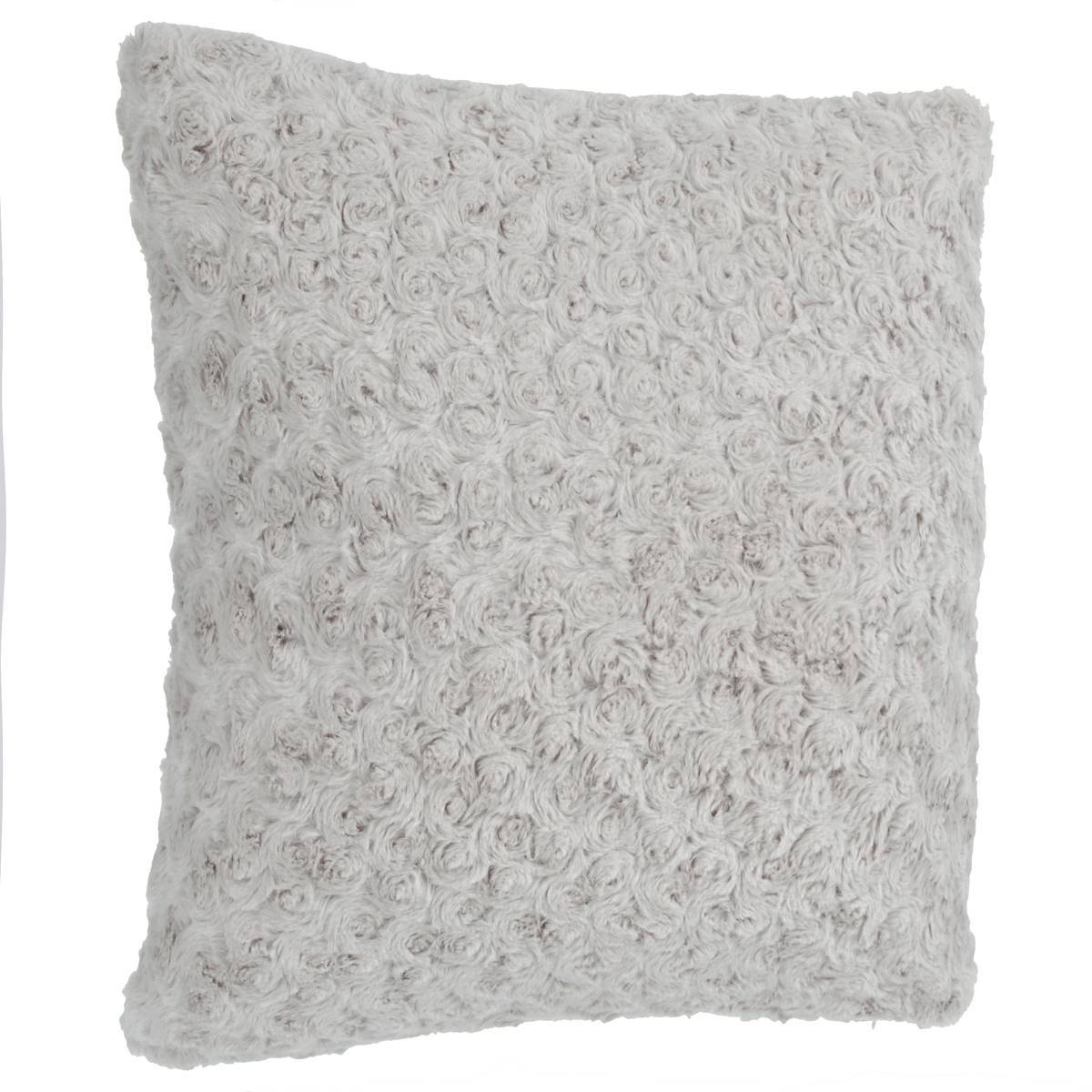 Atmosphera - Coussin fourrure bouclé gris 45x45cm - Atmosphera Créateur d'intérieur - Imagen 1