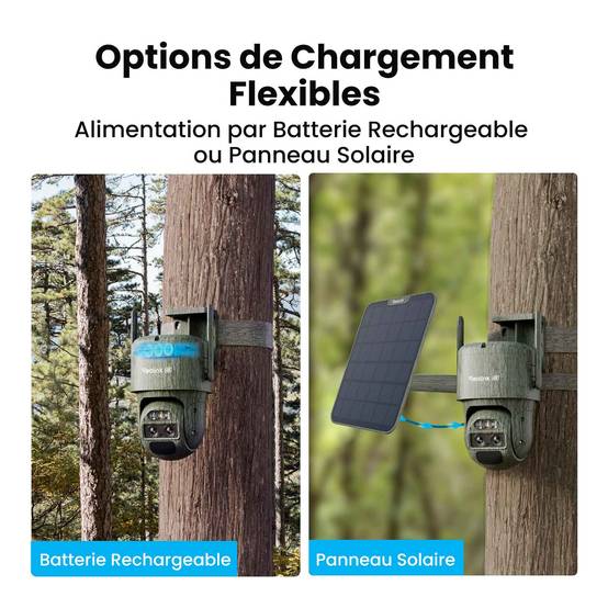 Reolink Go G770 - Caméra 4G Sans Fil à double objectifs avec suivi auto et zoom - avec panneau solaire autonome - Image 3