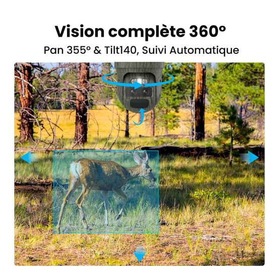 Reolink Go G770 - Caméra 4G Sans Fil à double objectifs avec suivi auto et zoom - avec panneau solaire autonome - Image 9