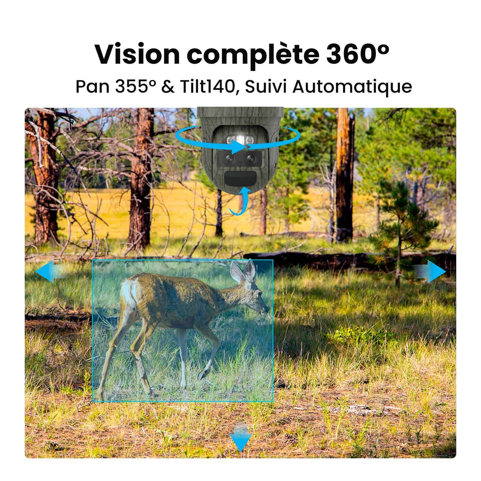 Reolink Go G770 - Caméra 4G Sans Fil à double objectifs avec suivi auto et zoom - avec panneau solaire autonome - Image 9