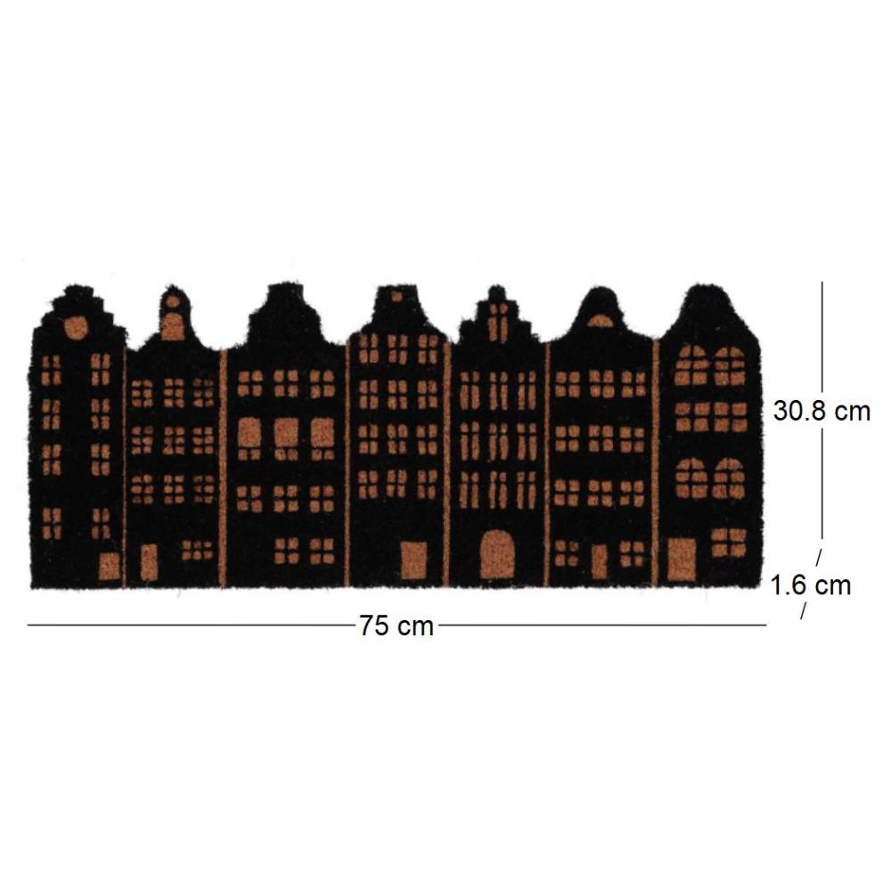 Esschert Design - Paillasson fibres de coco maisons de canal 75 x 30 cm Best For Boots - Imagen 4