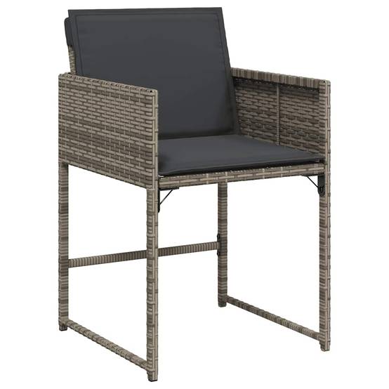 Salon de Jardin 8 Personnes Résine Tressée Rangement Compact Table Bois Acacia Gris – ComfortXL Outdoor Living - Image 3