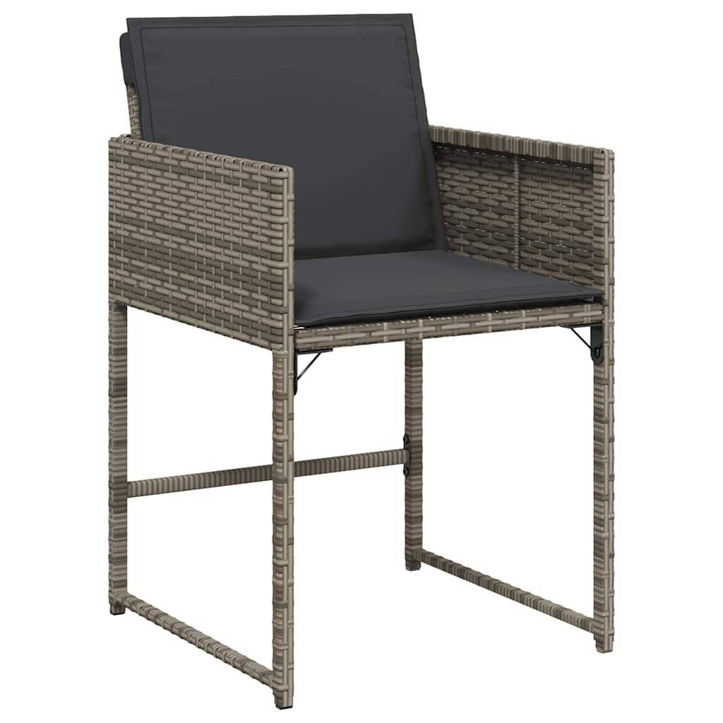 Salon de Jardin 8 Personnes Résine Tressée Rangement Compact Table Bois Acacia Gris – ComfortXL Outdoor Living - Image 3