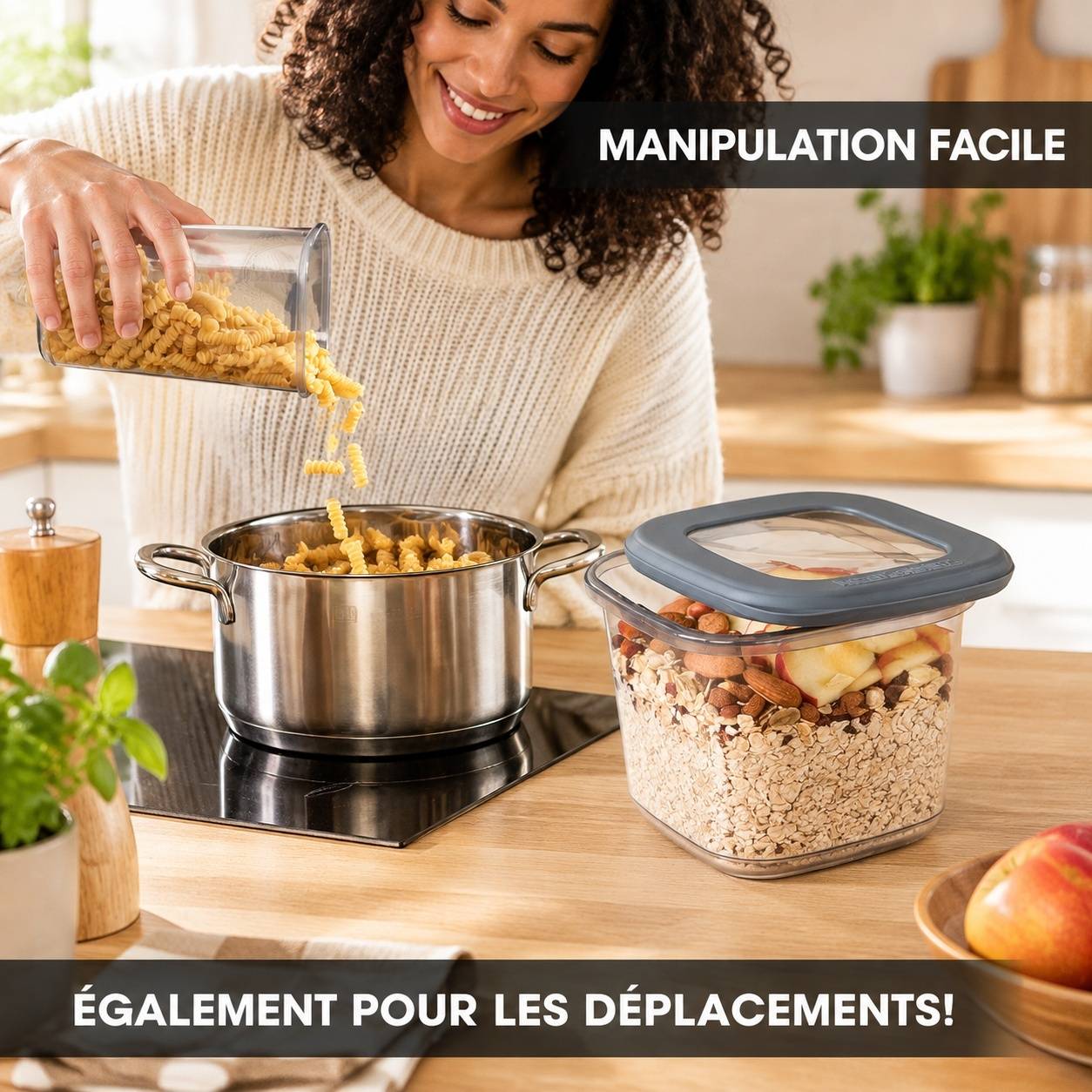 Boîtes de Rangement Alimentaire Empilables avec Couvercle Hermétique Étanche - Image 5