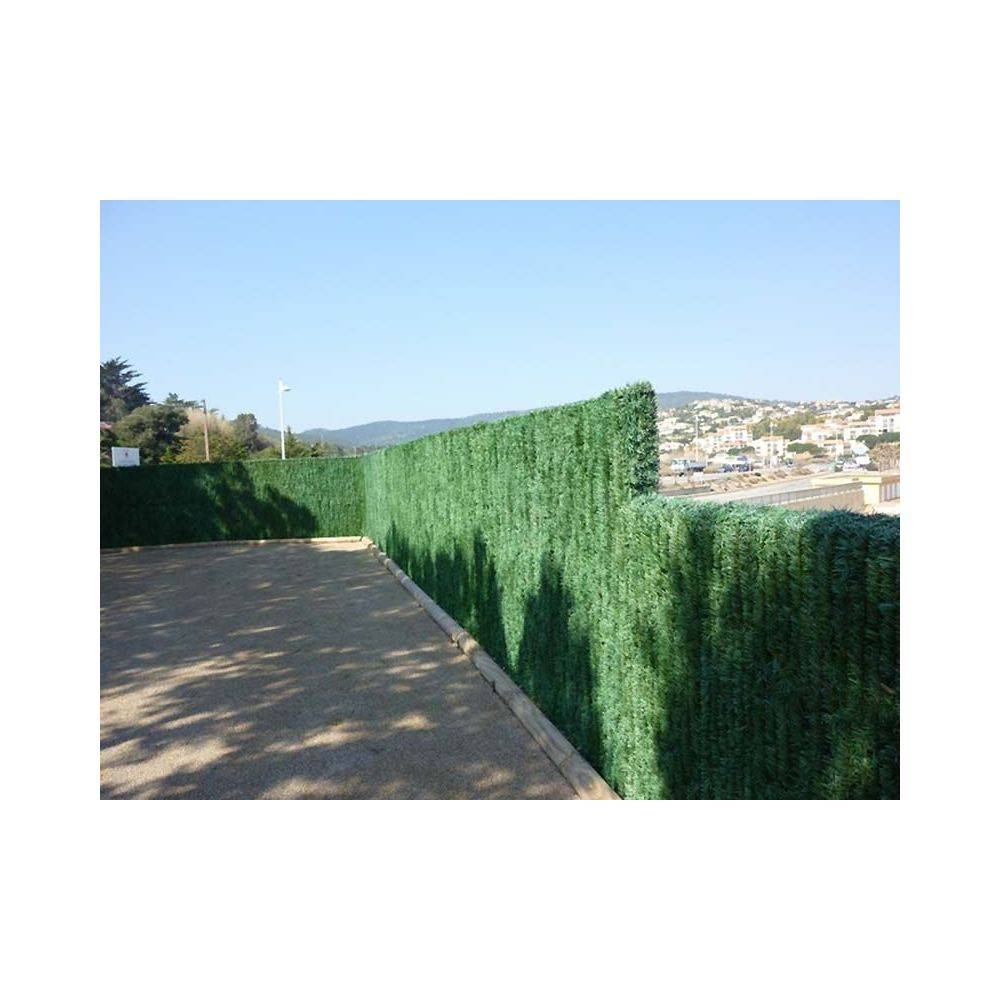 Haie artificielle 110 brins vert pin en rouleau (Lot de 6) 1 x 3 m - Imagen 4