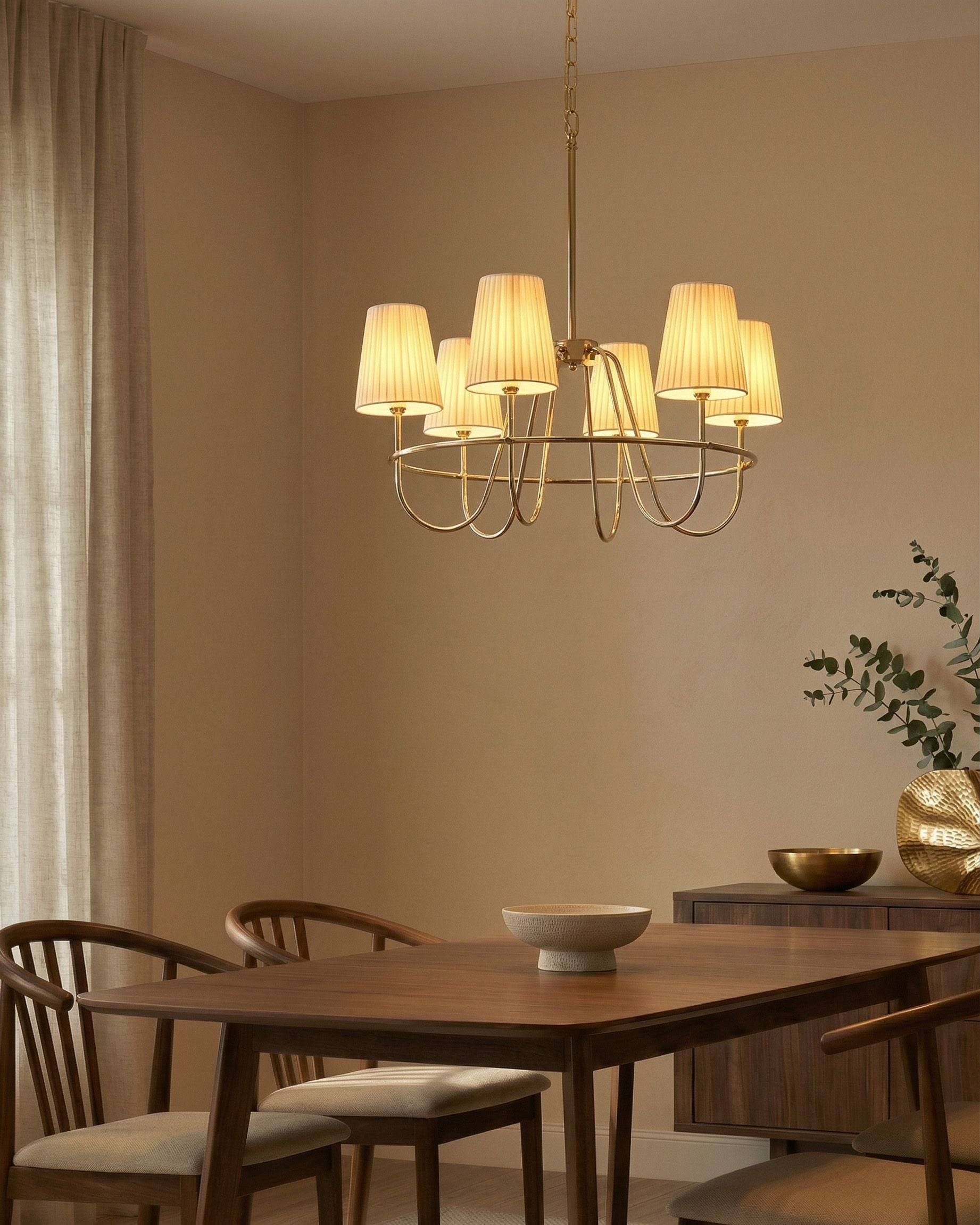 Beliani - Lampe suspension Métal Doré YAMETHIN - 71x71x145- Beliani - Image 1