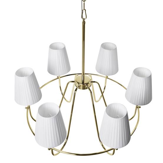 Beliani - Lampe suspension Métal Doré YAMETHIN - 71x71x145- Beliani - Image 5