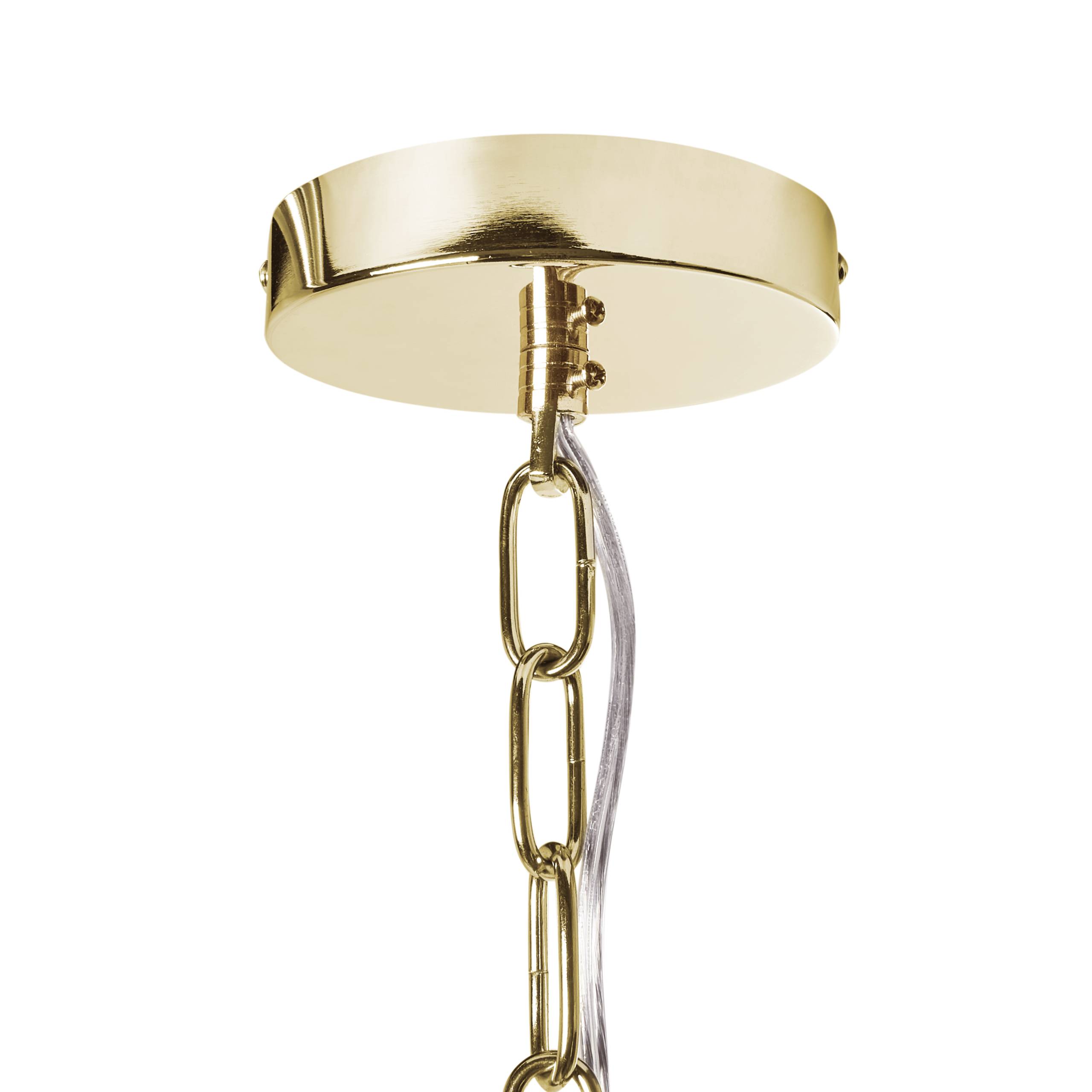 Beliani - Lampe suspension Métal Doré YAMETHIN - 71x71x145- Beliani - Image 8